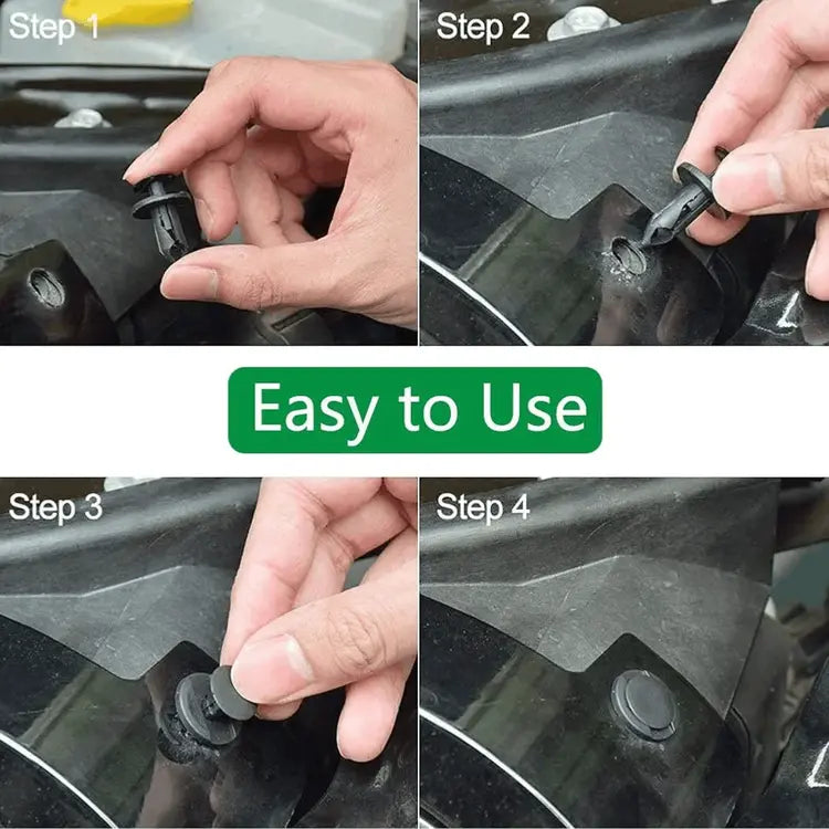 Step-by-step demonstration of using a car windshield wiper arm replacement tool.