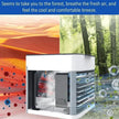 Air purifier with a forest scene and text about fresh air and comfort.