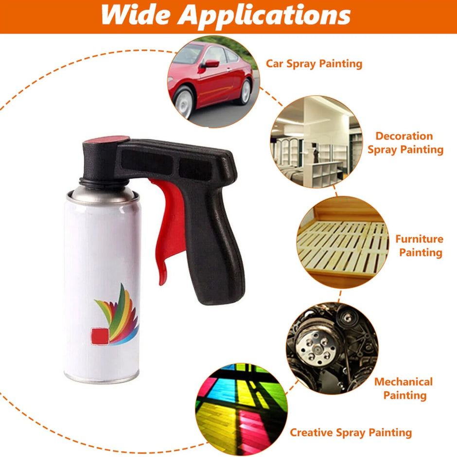 Spray gun with wide applications including car, decoration, furniture, mechanical, and creative painting.