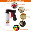 Spray gun with wide applications including car, decoration, furniture, mechanical, and creative painting.