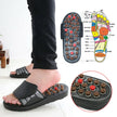 Acupressure sandals with and close-up of sole