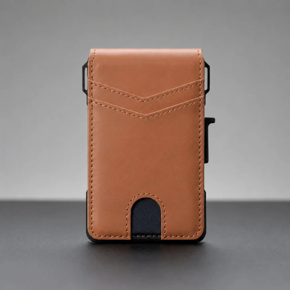 Minimalist Wallet – Maximum Capacity. Minimal Footprint khaki front