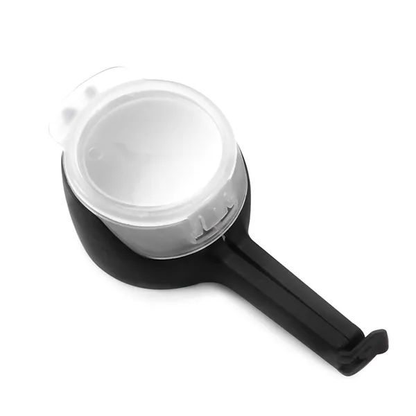 FreshLock 2-in-1 Sealing Clip & Pour Spout - Airtight Food Preserver Black