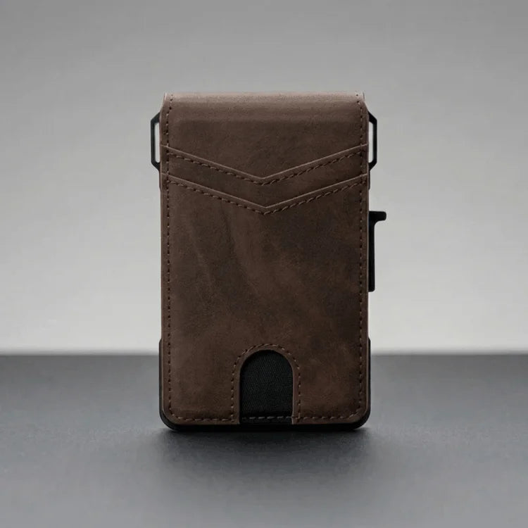 Minimalist Wallet – Maximum Capacity. Minimal Footprint brown front