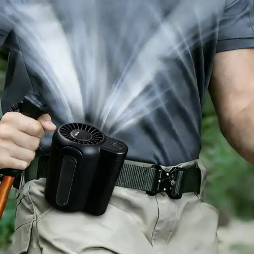 WindForce Pro High-Velocity Hands-Free Waist Fan in Tactical Black finish.