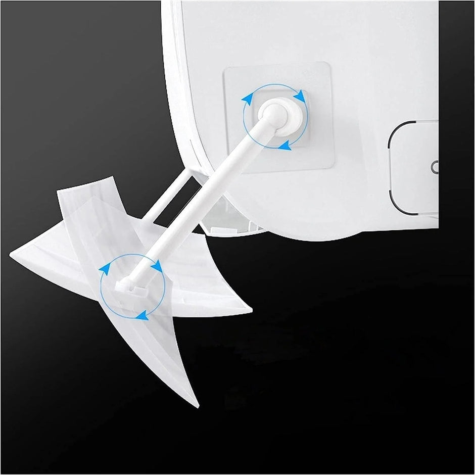 White cleaning brush with bristle head attached to a black background