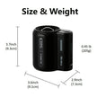 Size of WindForce Pro High-Velocity Hands-Free Waist Fan in Tactical Black finish.