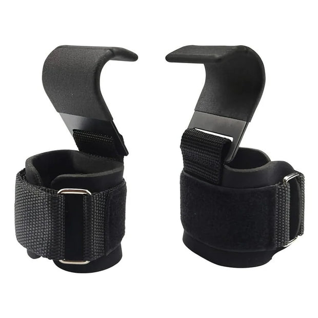 Pair of black wrist straps on a white background