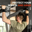 Person doing pull-ups with text 'Protect Your Wrists and Arms' and 'Rebuild Your Life'.