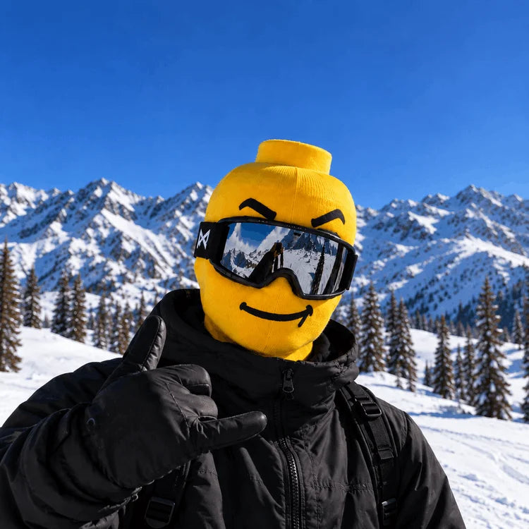 One Size Lego Head Ski Mask Winter Balaclava Smile