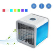Portable air conditioner with color swatch and icons on a white background