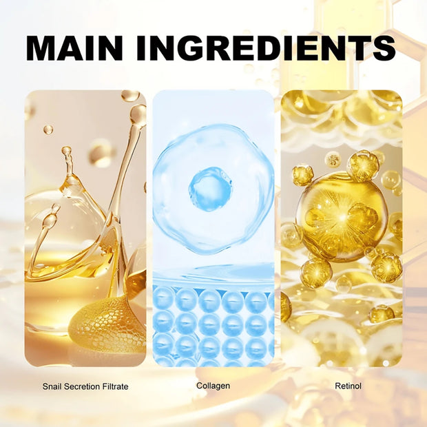 SUYARUN Collagen Boost Cream Snail Secretion & Retinol Anti-Aging Brightening Moisturizing Revitalizing Skin Care.