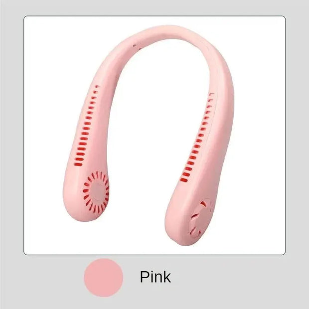 1PC Fan Long Endurance New Mini Neck Portable No Bladeless Hanging Neck Rechargeable Air Cooler 3 Speed Mini Summer Sport Fan