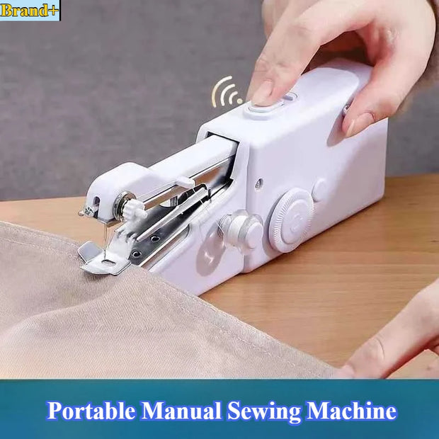 Handheld Rope-free Electric & Manual Sewing Machine Quick Build DIY Apparel Supplies for Arts Crafts Home Garden Embroidery