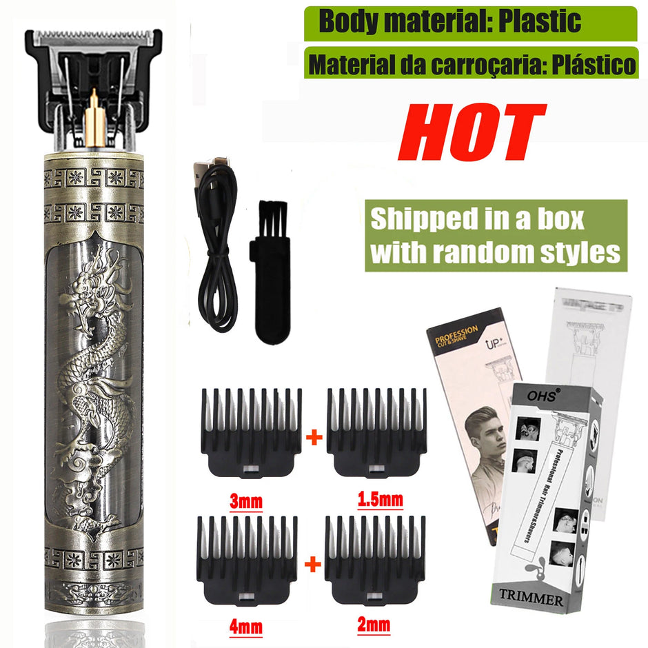 Vintage T9 Hair Clipper Beard Shaving Body Hair Trimmer Clippers Electric Men Haircut Machine 0mm Barber Shaver