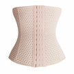 Beige waist trainer with a zipper on a white background