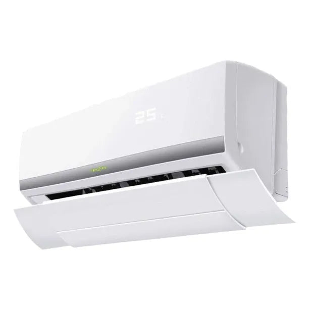 White air conditioner on a white background
