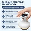 Handheld device with text highlighting safe and effective technology for relaxation and beauty at home.