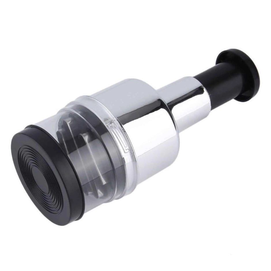 Coffee filter with clear center and black exterior on a white background