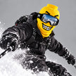 One Size Lego Head Ski Mask Winter Balaclava on Gray Background