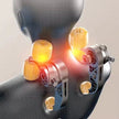 Close-up of a mechanical device with glowing yellow components on a neutral background