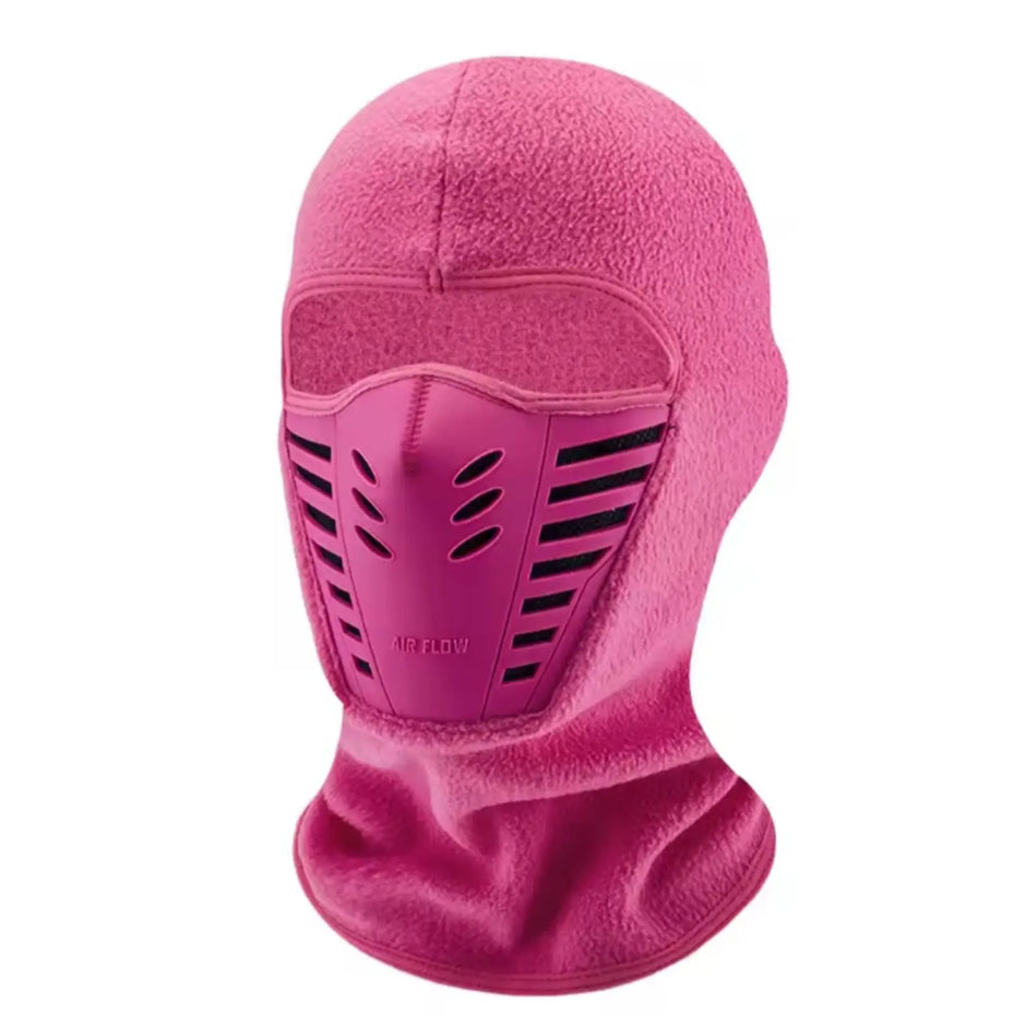Pink balaclava with air vent on a white background