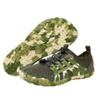 Camouflage shoes on a white background