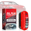 Oil film cleaning brush with packaging and car in the background