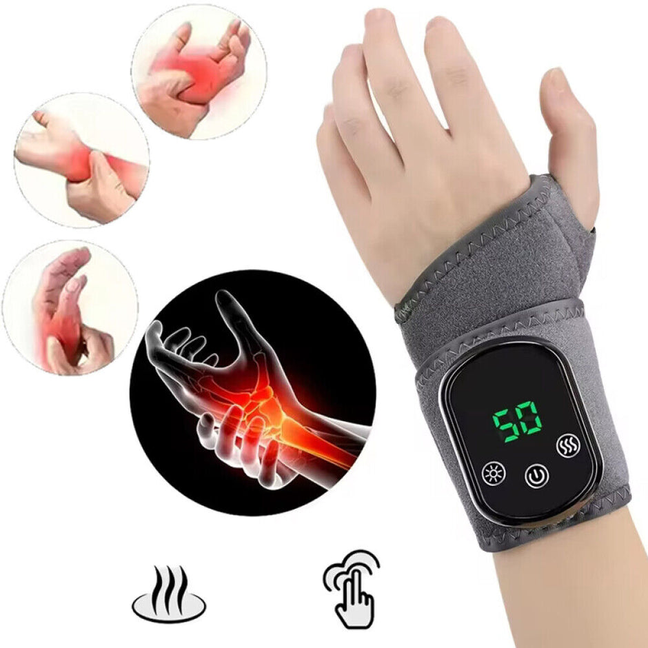 Electric Heating Ankle Guard 5 Levels Hot Compress Vibration Massage Wrist Ankle Brace Hand Foot Protect Rechargeable Wristband