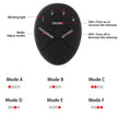 Control knob with labeled modes and functions on a black background