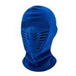 Blue balaclava with face mask on a white background