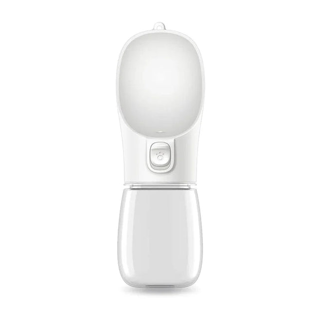 White handheld device with a light on a white background
