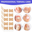 Professional toenail care product with before and after images and patches.