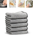 Stack of cleaning cloths with images showing their use on various surfaces.