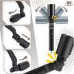 Hair styling tool with multiple attachments on a gray background