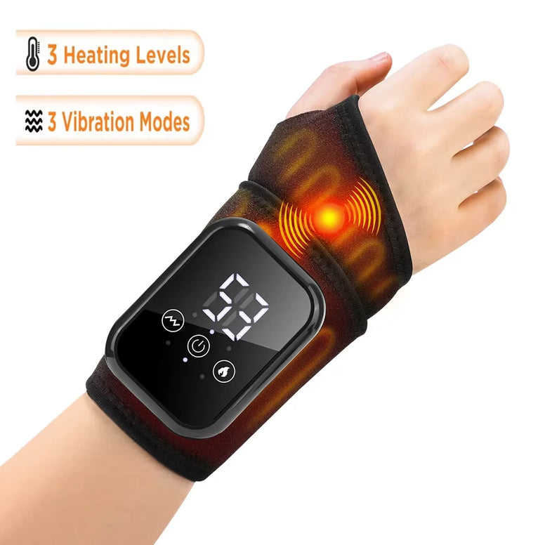 Electric Heating Ankle Guard 5 Levels Hot Compress Vibration Massage Wrist Ankle Brace Hand Foot Protect Rechargeable Wristband
