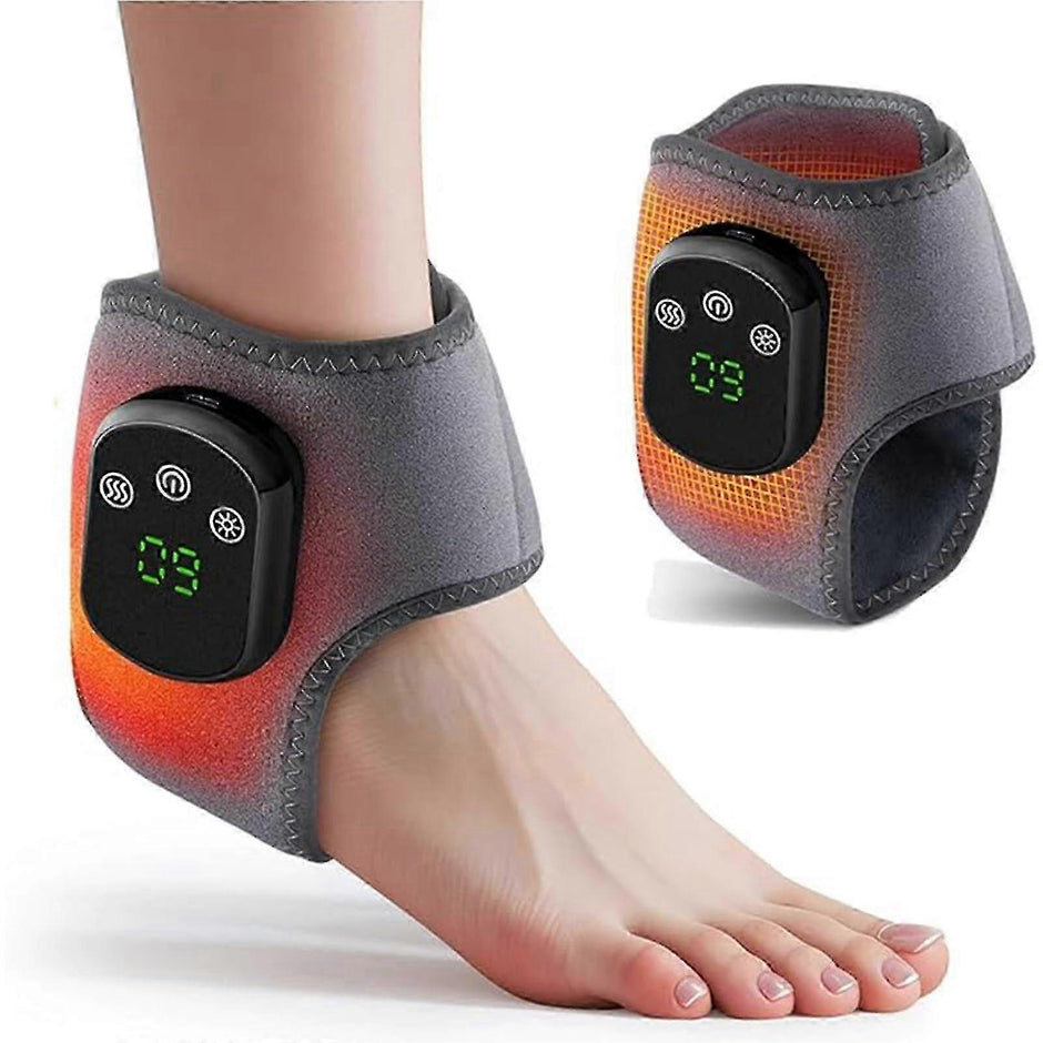 Electric Heating Ankle Guard 5 Levels Hot Compress Vibration Massage Wrist Ankle Brace Hand Foot Protect Rechargeable Wristband