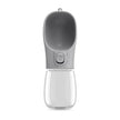 Gray pet water bottle with clear base on a white background