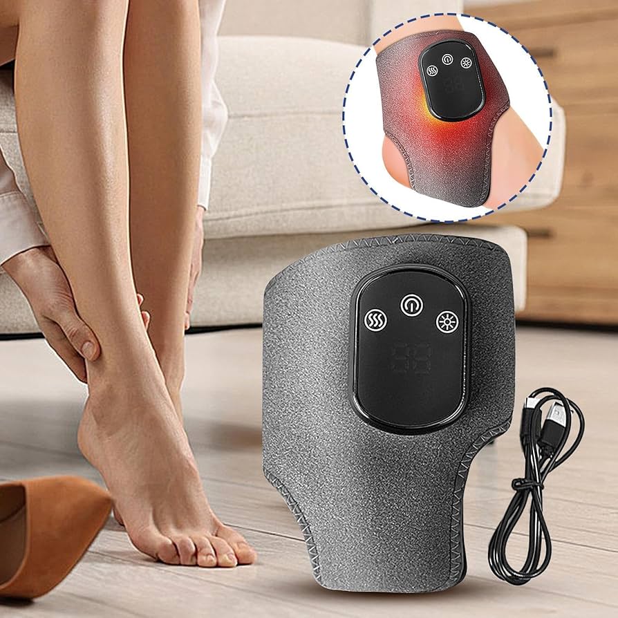 Electric Heating Ankle Guard 5 Levels Hot Compress Vibration Massage Wrist Ankle Brace Hand Foot Protect Rechargeable Wristband